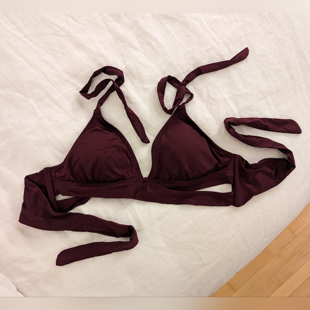 Kona Sol Deep Purple Bikini Top, Size M